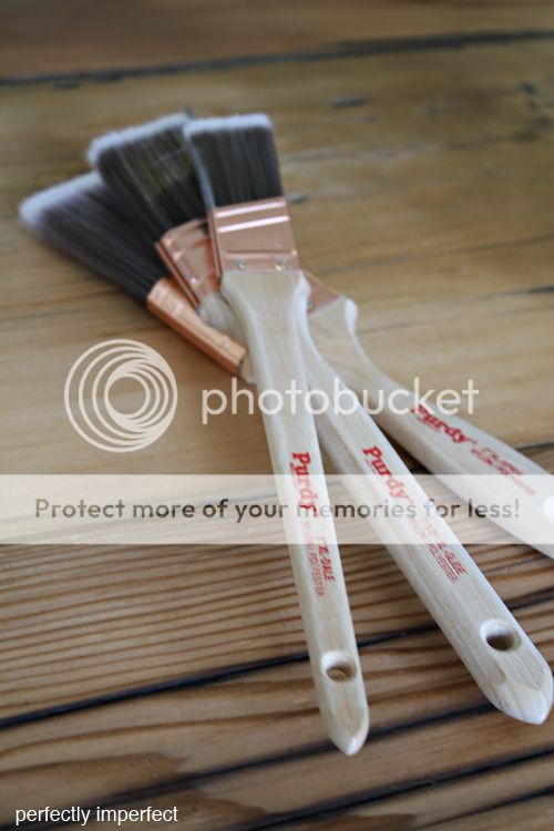 antique armoire before & after, and purdy paint brushes Perfectly